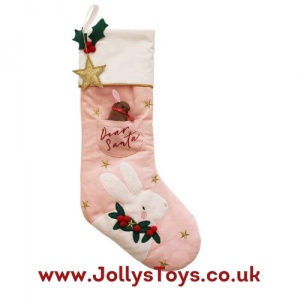 Pink Rabbit Christmas Stocking